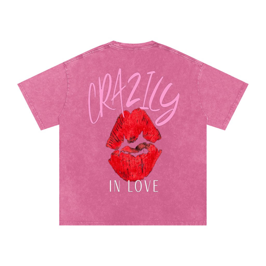 Snow Washed Oversized Cotton T-Shirt