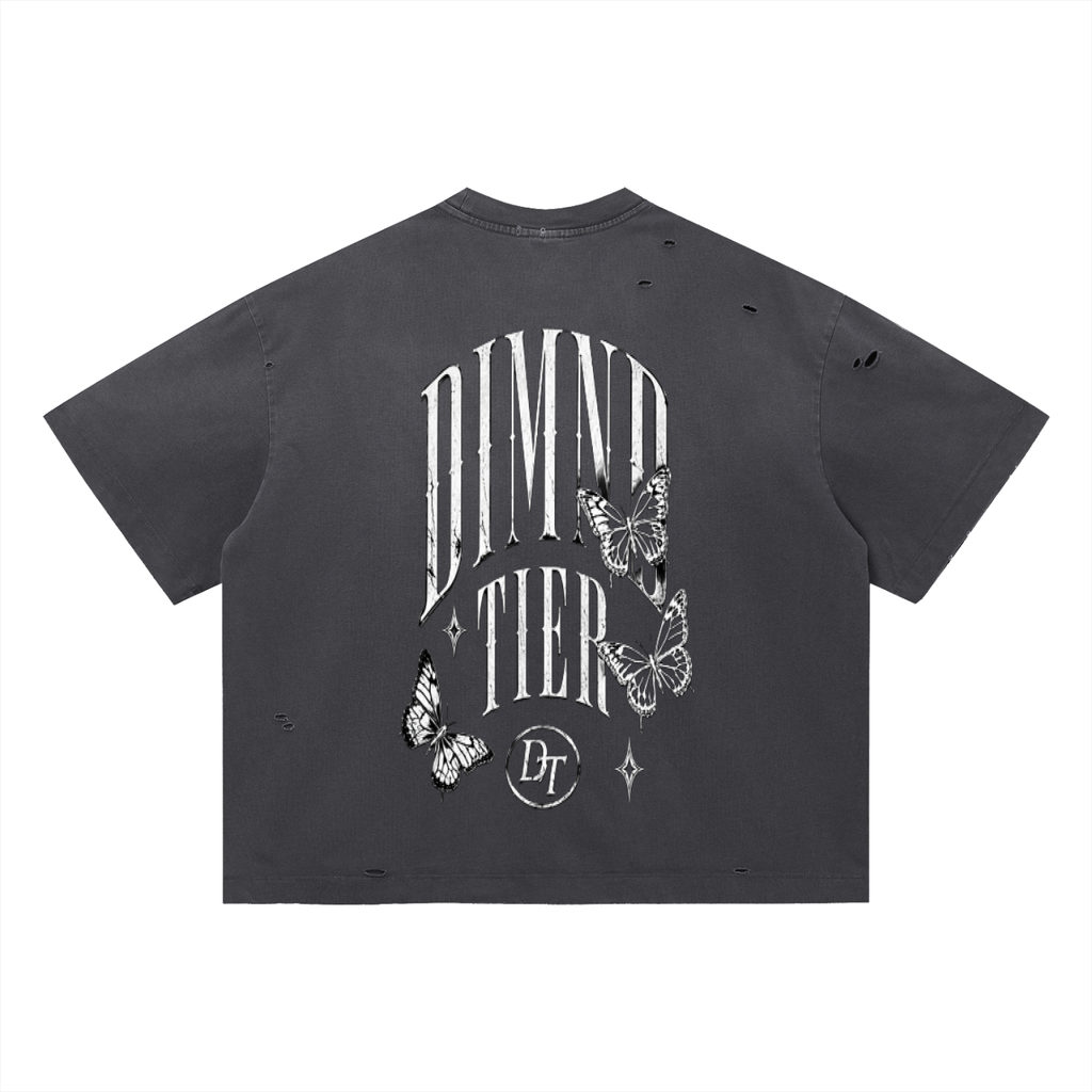Vintage Washed Distressed Boxy Oversized T-Shirt