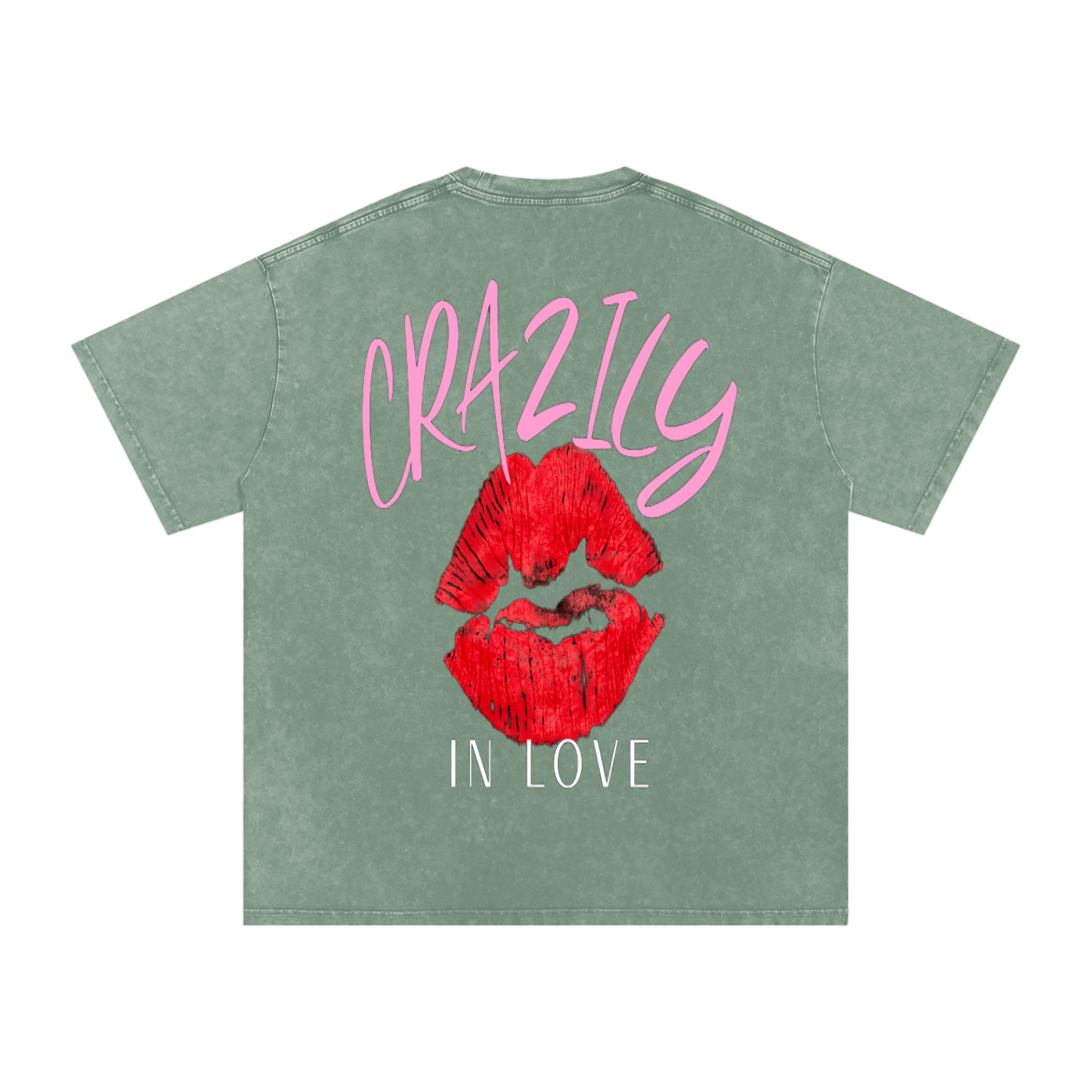 Snow Washed Oversized Cotton T-Shirt