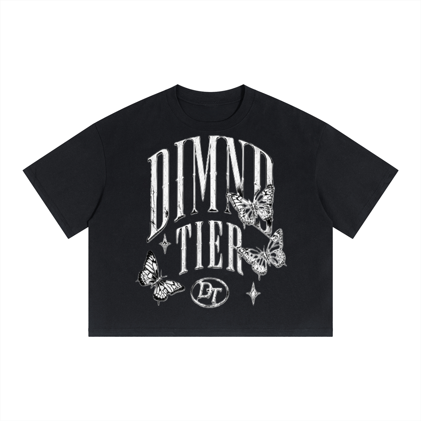 Unisex Boxy Drop Shoulder Crop T-Shirt